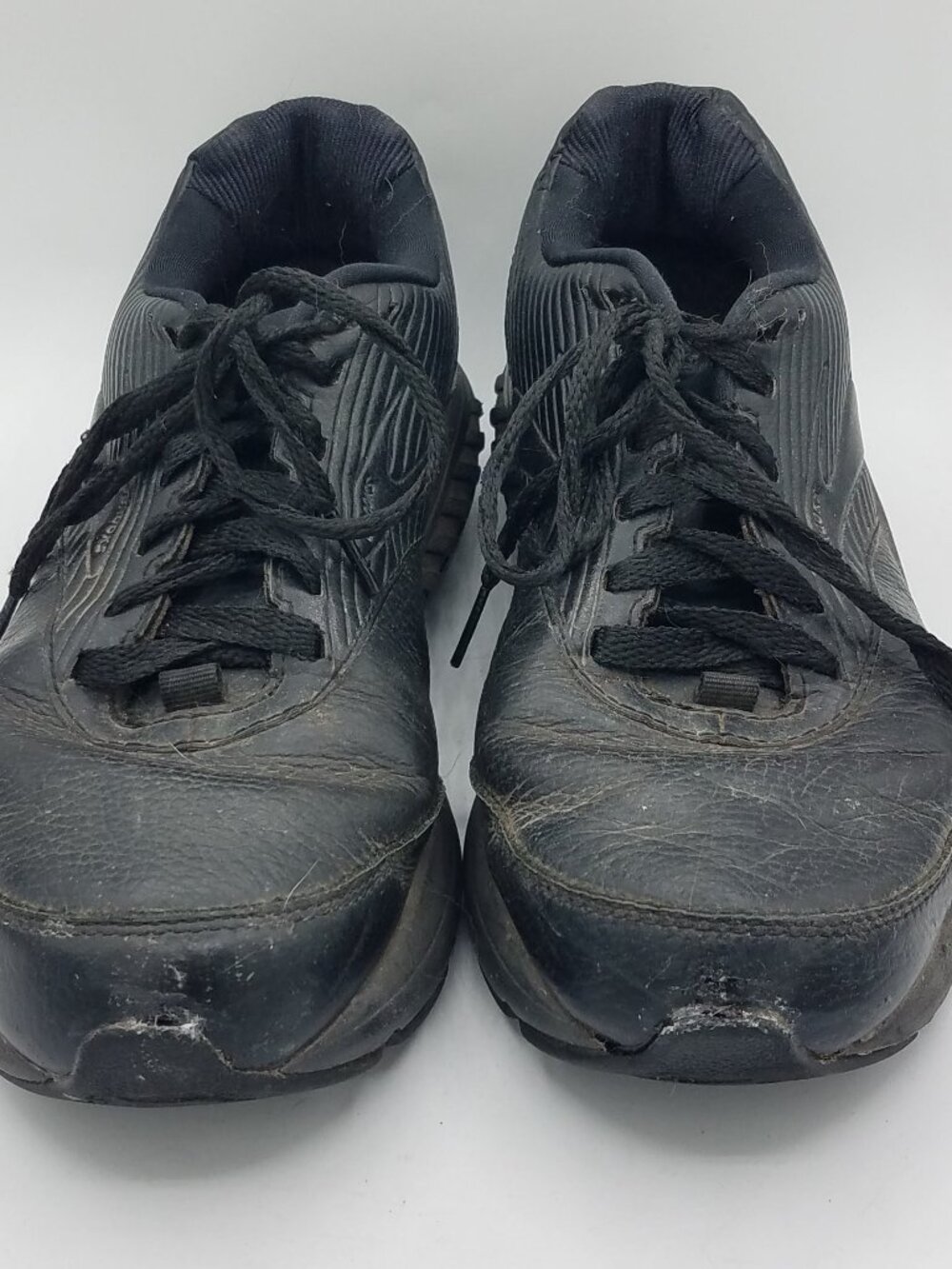 Brooks Addiction Walker Shoes Black Leather Womens 10B REPAIRED 1203071D072